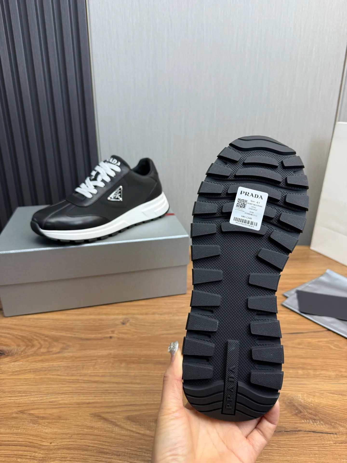 Men's shoes 💰560💰 [PRADA] Hot-selling men's shoes shipped 👏Official website synchronized ⬆️Original imported cowhide stitching waterproof fabric + cowhide lining, 1⃣️:1⃣️reproduction, original bottom, 38-45 (45. Customized, non-refundable)